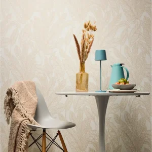 Vliestapete 790642 Beige Palmenblätter Dschungel CosmoLiving by Cosmopolitan A.S. Creation Nur Heute