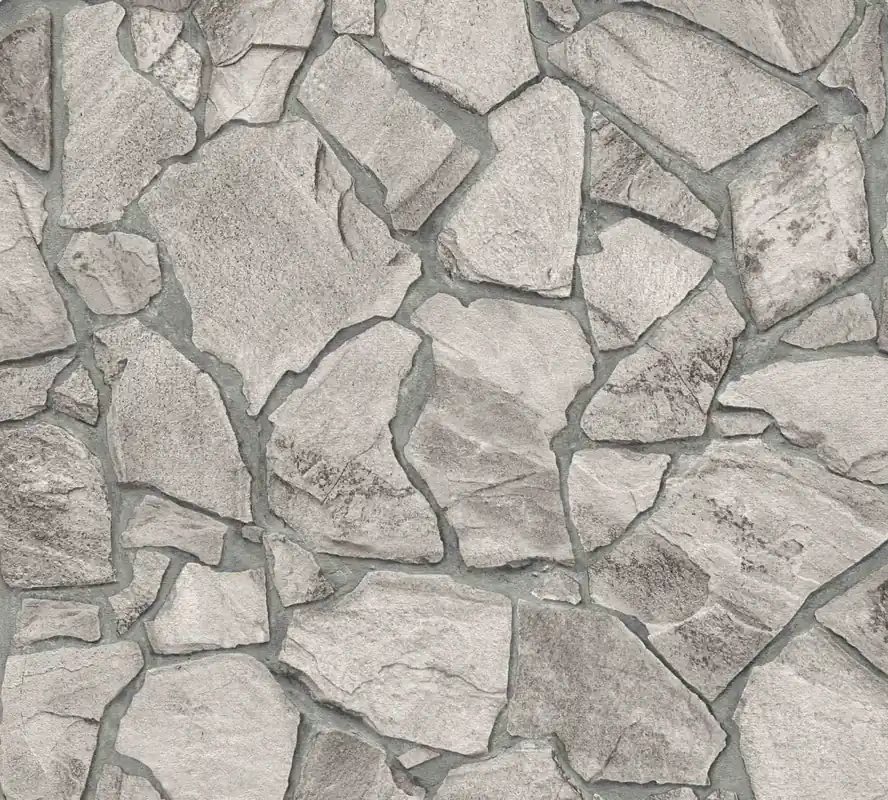 Sonderaktion A.S. Creation Bricks & Stones 389336 Vliestapete Steinoptik 0.53 x 10.05 m Grau