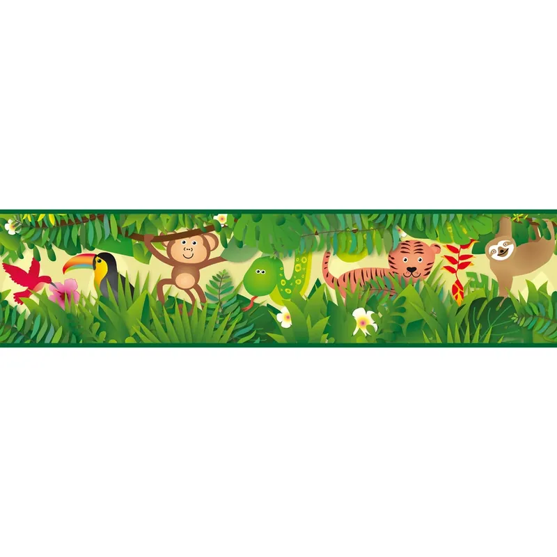 A.S. Creation Only Borders 11 403725 Papierbordüre Kinderzimmer 5.00 x 0.155 m Grün Sonderangebot