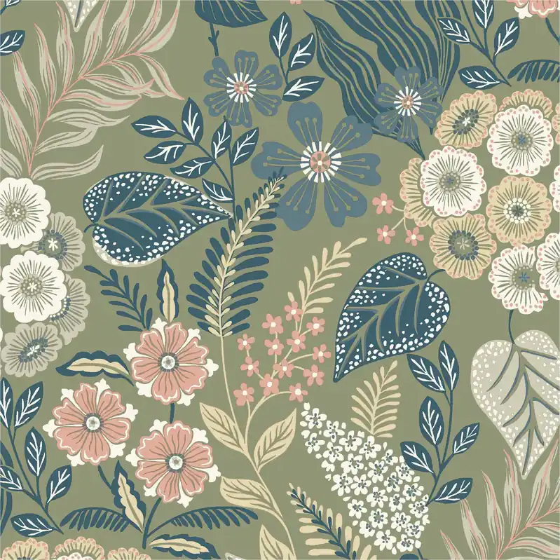 Vliestapete A76603 Blumen / Floral 0.53 x 10.05 m KARUNA Grandeco Meistverkauft