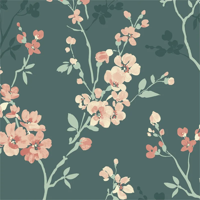 Beliebt Vliestapete A70002 Blumen / Floral 0.53 x 10.05 m Omura Grandeco
