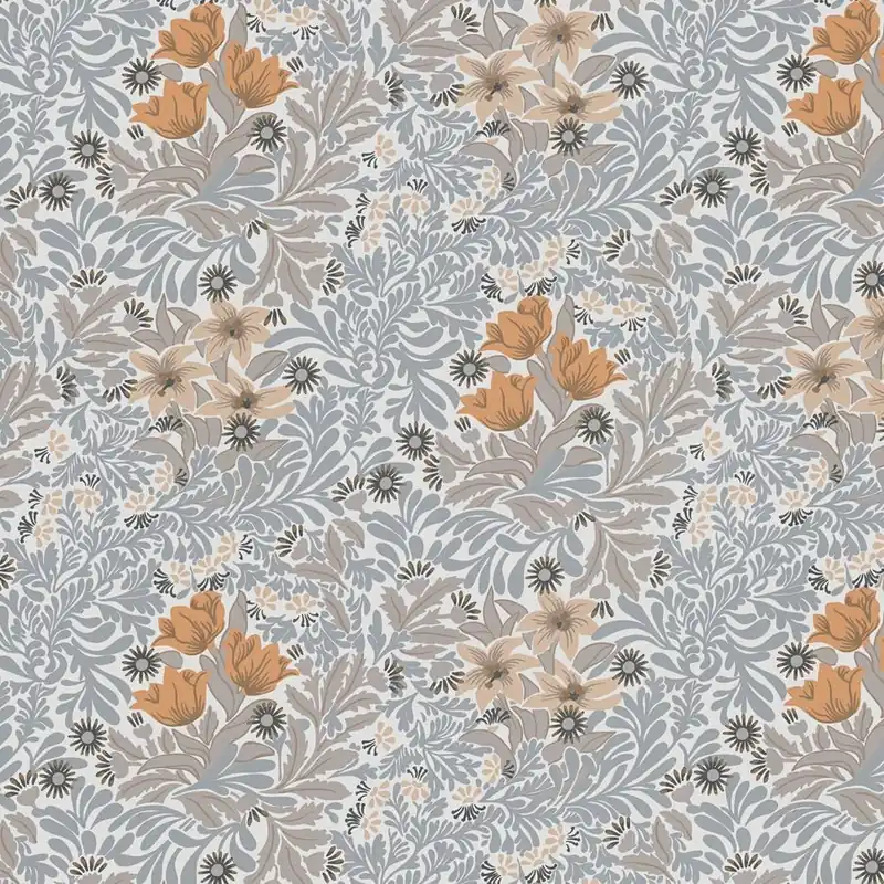 A.S. Creation Art of Eden 390574 Vliestapete Blumenoptik 10.05 x 0.53 m Grau Neue Kollektion