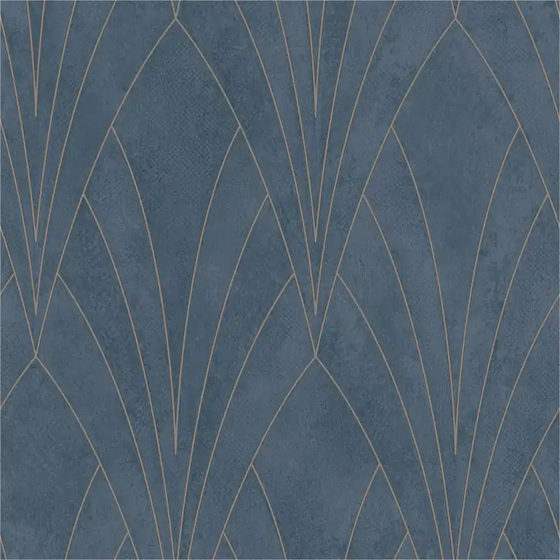 Billig Vliestapete L85601 Elegance Blau Grafik Vlies 0.53 x 10.05 m Ugépa