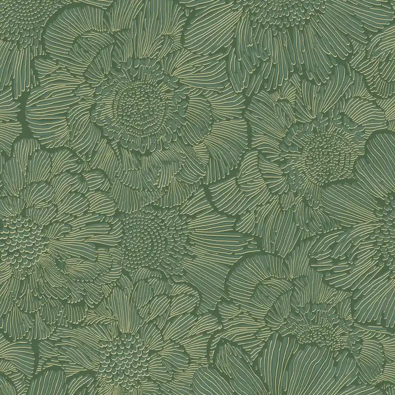Begrenztes Angebot Vliestapete A56403 Grün Blumenoptik Tempo Grandeco