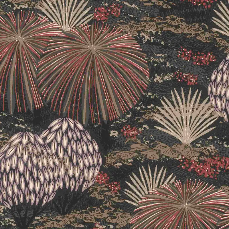 Rasch Vliestapete Symphony 868616 0.53 x 10.05 m Botanical Dschungel Rot Sonderaktion