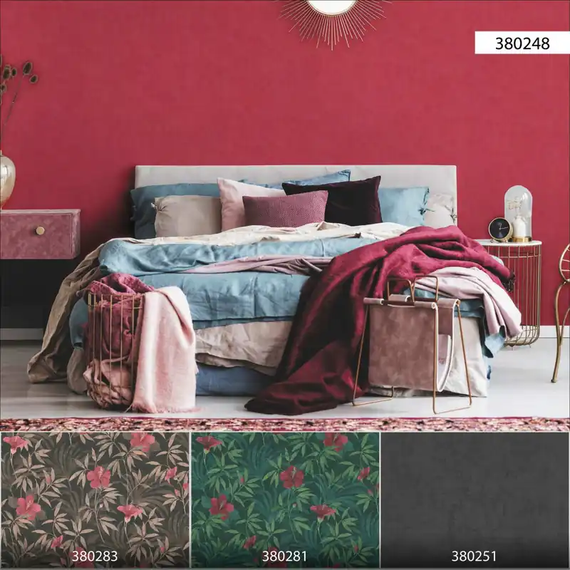 Online Kaufen A.S. Creation Cuba 380248 Vliestapete Einfarbig Uni 0.53 x 10.05 m Rot