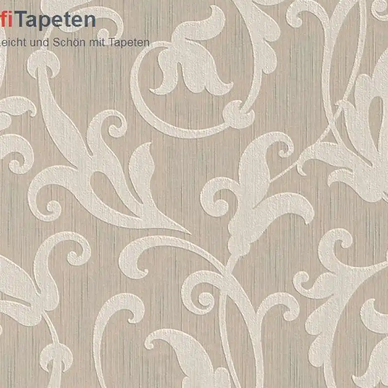 A.S. Creation Tessuto 954901 Vliestapete Blumenoptik 0.53 x 10.05 m Beige Geprüft