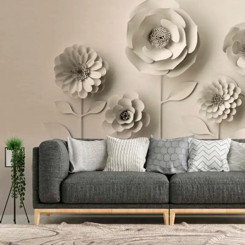 Jetzt Kaufen A.S. Creation Fototapete The Wall 382931 Ein Motiv pro Rolle Blumenoptik Beige