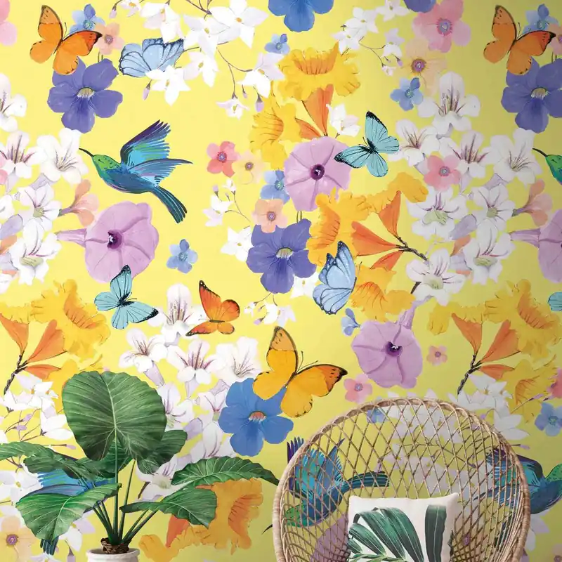 Bestseller A.S. Creation Fototapete The Wall II 391971 Ein Motiv pro Rolle Blumenoptik Bunt