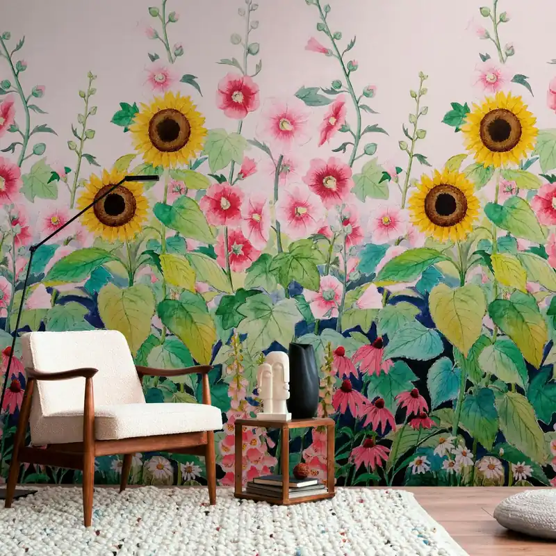 A.S. Creation Fototapete The Wall III 398831 Ein Motiv pro Rolle Blumen Floral Pink Grün Sonderaktion