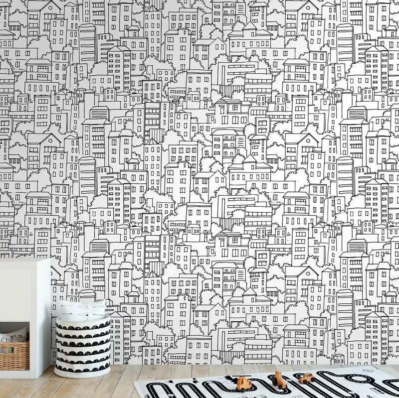 Highlight A.S. Creation Fototapete The Wall III 398601 Ein Motiv pro Rolle Architektur Gebäude Schwarz Weiß