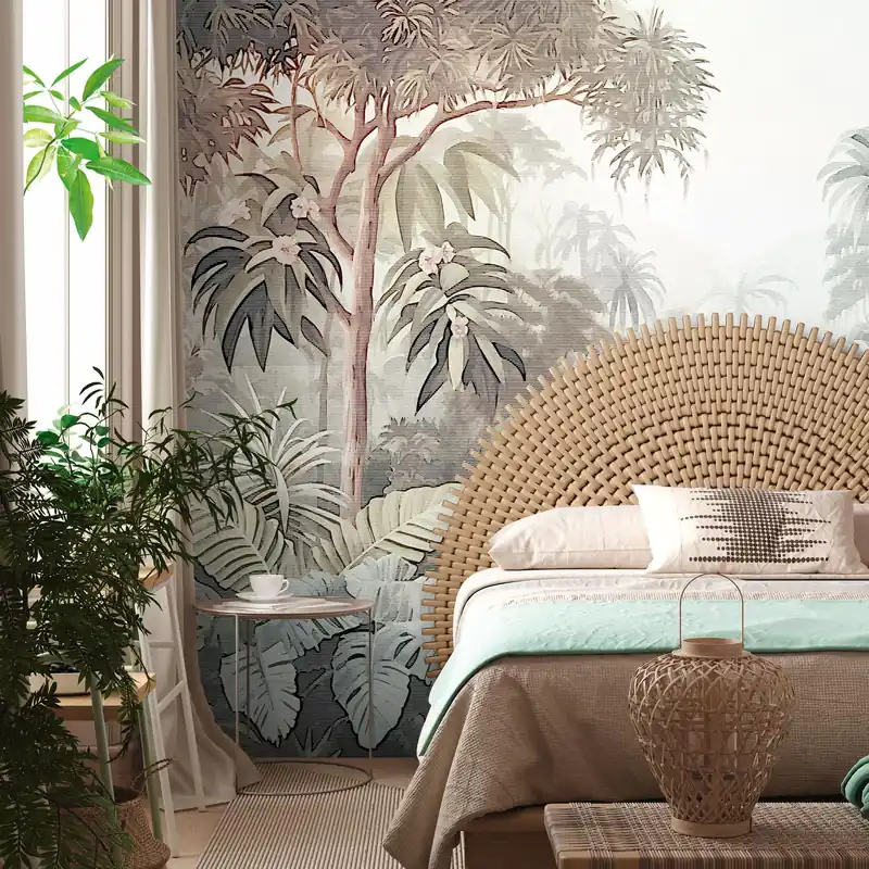 Preisknaller A.S. Creation Fototapete The Wall III 399011 Ein Motiv pro Rolle Botanical Dschungel Bunt Braun