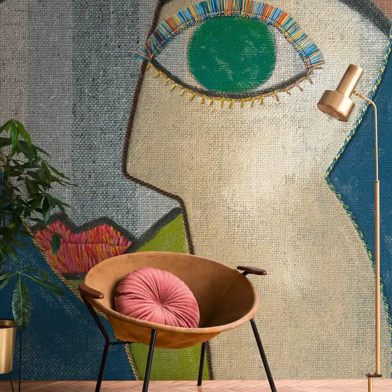 Jetzt Bestellen A.S. Creation Fototapete The Wall III 398901 Ein Motiv pro Rolle Retro Vintage Bunt Blau