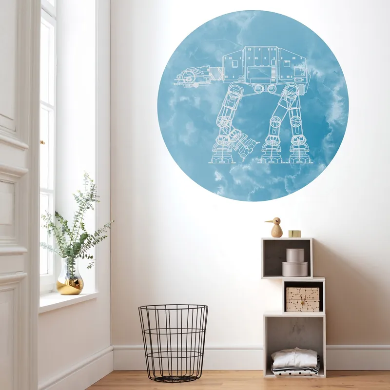 Komar Fototapete Star Wars Dot AT-AT 125 x 125 cm Wandbild Vlies Selbstklebend Kampfmaschinen Preiswert