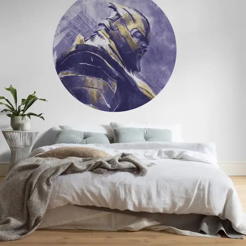 Direktkauf Komar Fototapete Marvel Avengers Painting Thanos 125 x 125 cm Wandtattoo Vlies Selbstklebend Titan