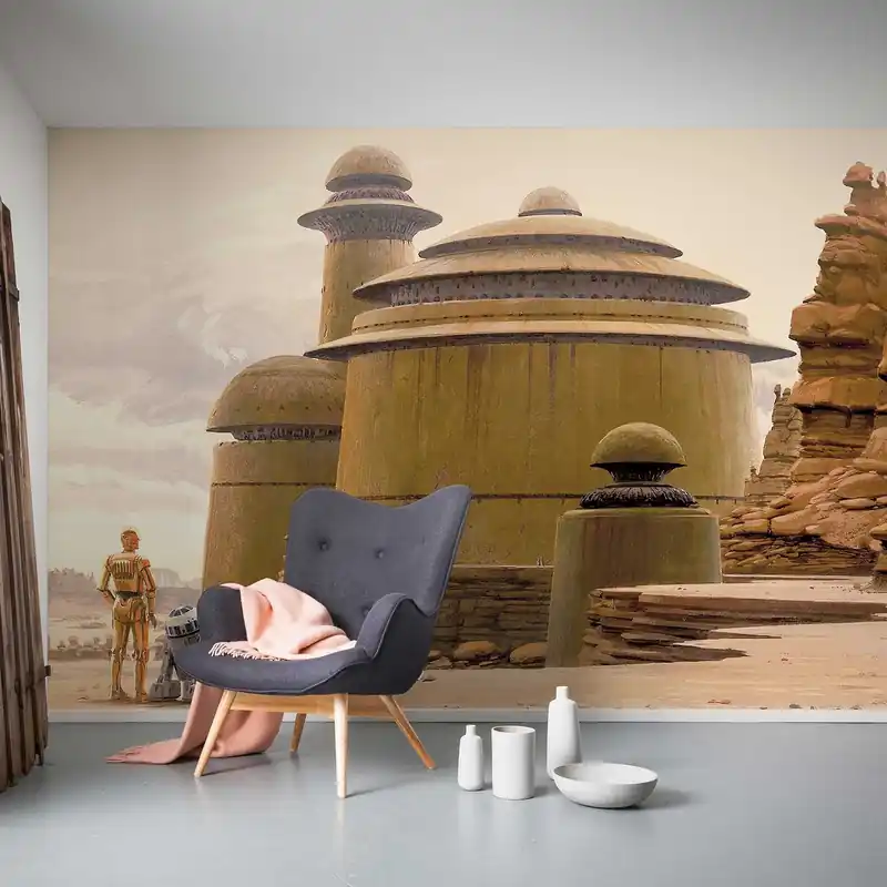 Komar Fototapete Star Wars Jabbas Palace 250 x 500 cm Vlies Droiden Jabba the Hutt Palast Kracherpreis