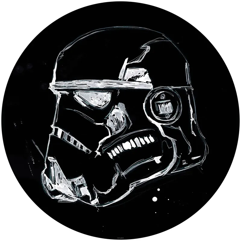 Geprüft Komar Fototapete Star Wars Dot Ink Stormtrooper 125 x 125 cm Vlies Selbstklebend Klon-Krieger