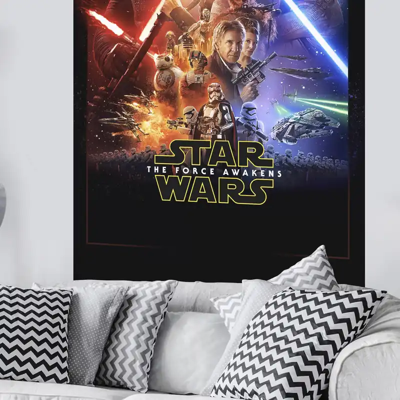 Sonderangebot Komar Fototapete Star Wars Movie Poster 200 x 120 cm Digitaldrucktapete Vlies Das Erwachen der Macht