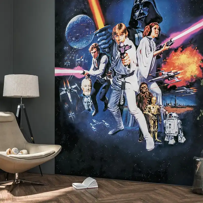 Beliebt Komar Fototapete Star Wars Poster 250 x 200 cm Vlies Poster Galaxis Episode IV - Eine neue Hoffnung