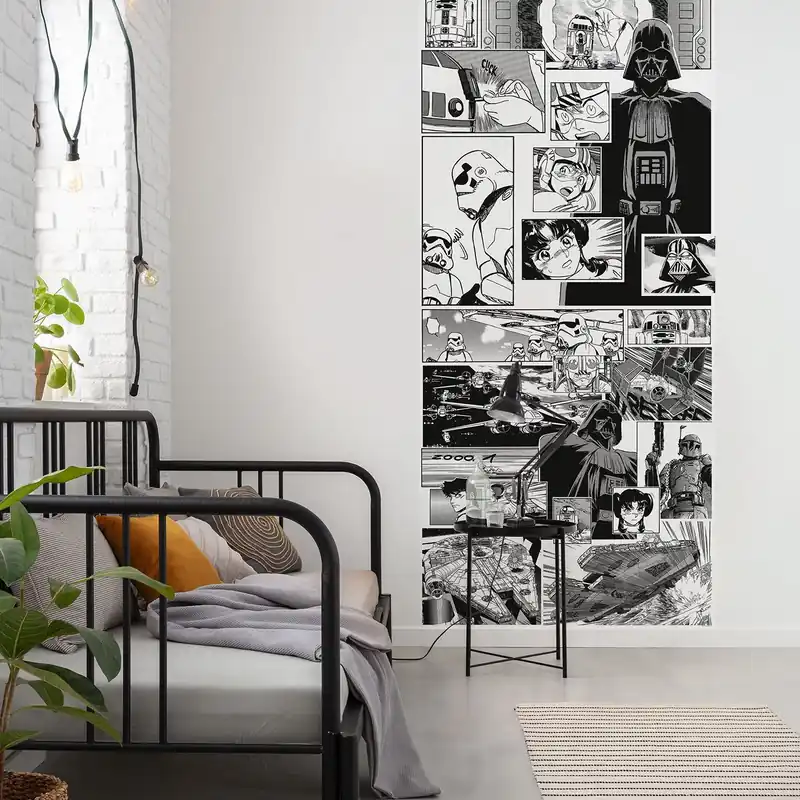 Direkt Vom Hersteller Komar Fototapete Star Wars Manga Madness 250 x 100 cm Vlies Manga Comic Schwarzweiß Darth Vader