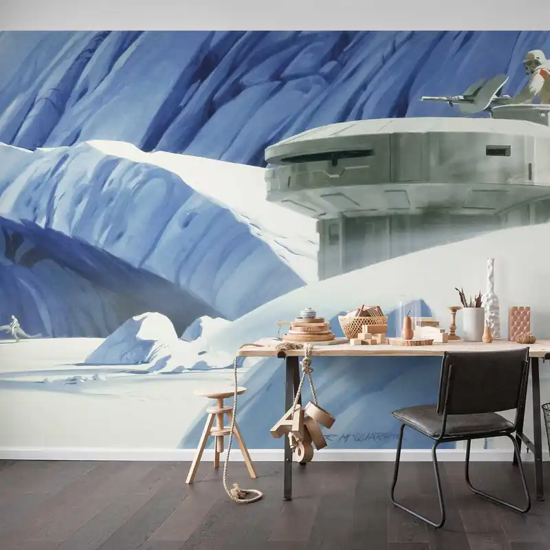 Komar Fototapete Star Wars Hoth Echo Base 250 x 500 cm Vlies Hoth Echo Base Geheimbasis Gletscher Neuheit