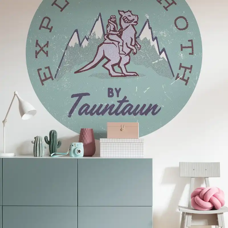 Sale Komar Fototapete Star Wars Dot Explore Hoth 125 x 125 cm Wandtattoo Vlies Selbstklebend Tauntaun