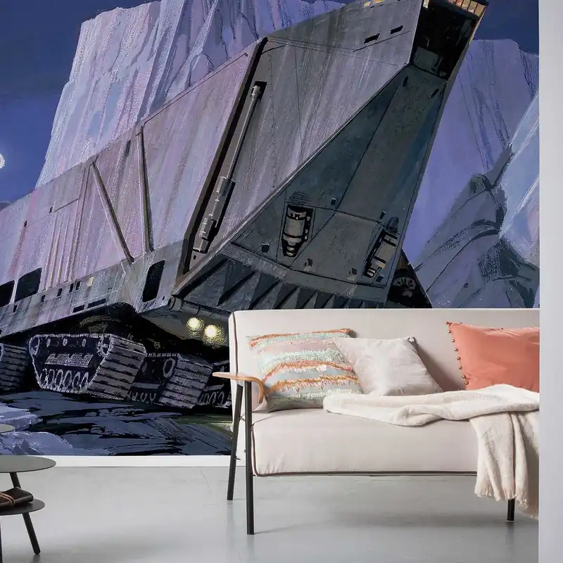 Expressversand Komar Fototapete Star Wars Sandcrawler 250 x 500 cm Digitaldrucktapete Vlies Nacht Droiden