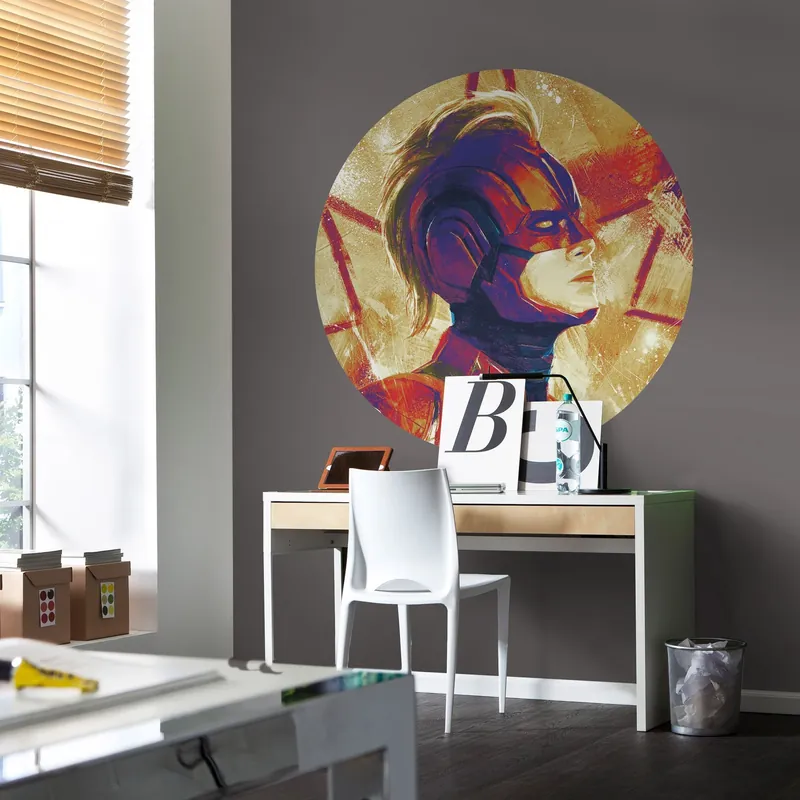 Direkt Vom Hersteller Komar Fototapete Marvel Avengers Painting Captain Helmet 125 x 125 cm Vlies Selbstklebend Irokese