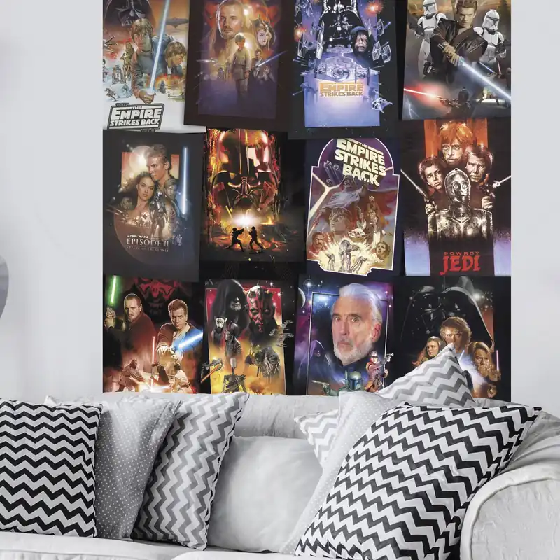 Komar Fototapete Star Wars Posters 200 x 120 cm Vlies Posters Galaxis Poster Collage Beliebt