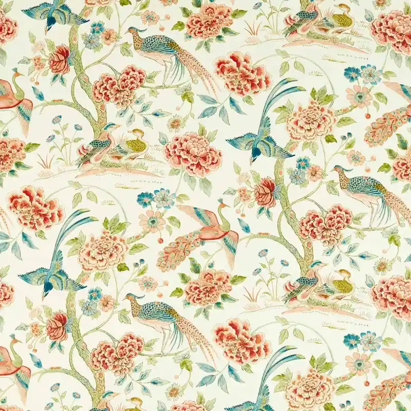 Sofort Bestellen Stoff Indienne Peacock Sanderson