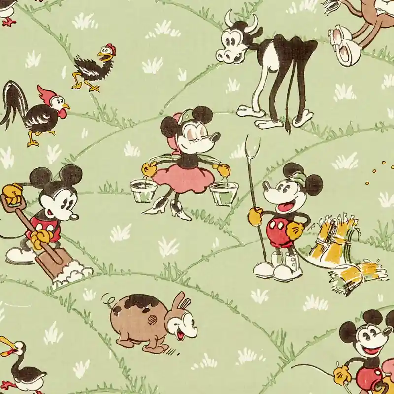 Sichere Zahlung Stoff Mickey At The Farm Sanderson