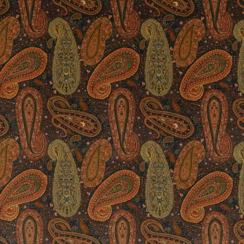 Highlight Samt Peregrine Paisley Mulberry