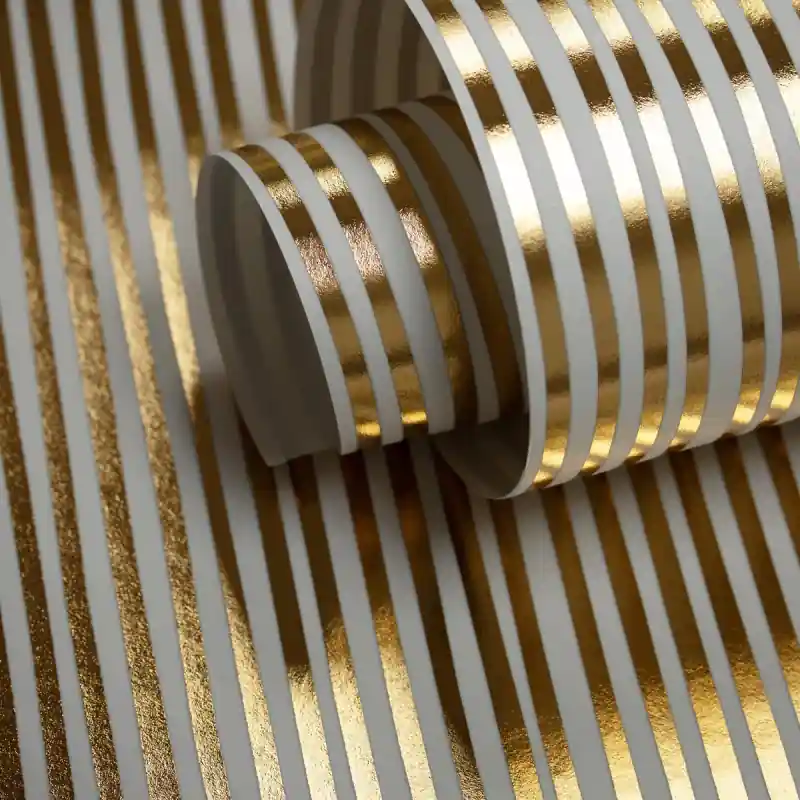 Saisonangebot Stripes Gold Tapete Studio Ditte