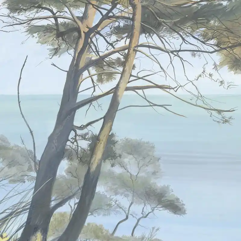 Panorama-Tapete Entre les Pins Les Dominotiers Schneller Versand