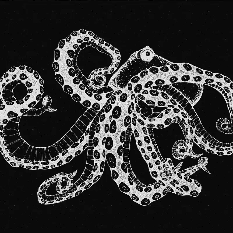 Panoramatapete Octopus X-Ray Coordonné Top-Angebot