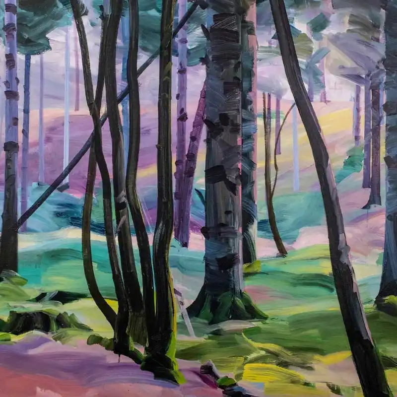 Panorama-Tapete Der Wald des Flüsterns Etoffe.com x Olivier Morel Sonderangebot
