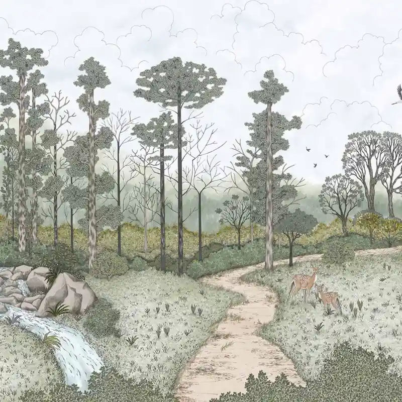 Panoramatapete La Biche au Bois Vert Les Dominotiers Sale