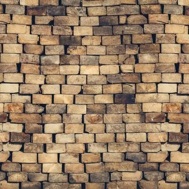 Panoramatapete Wood Blocks Wall Les Dominotiers Rabatt