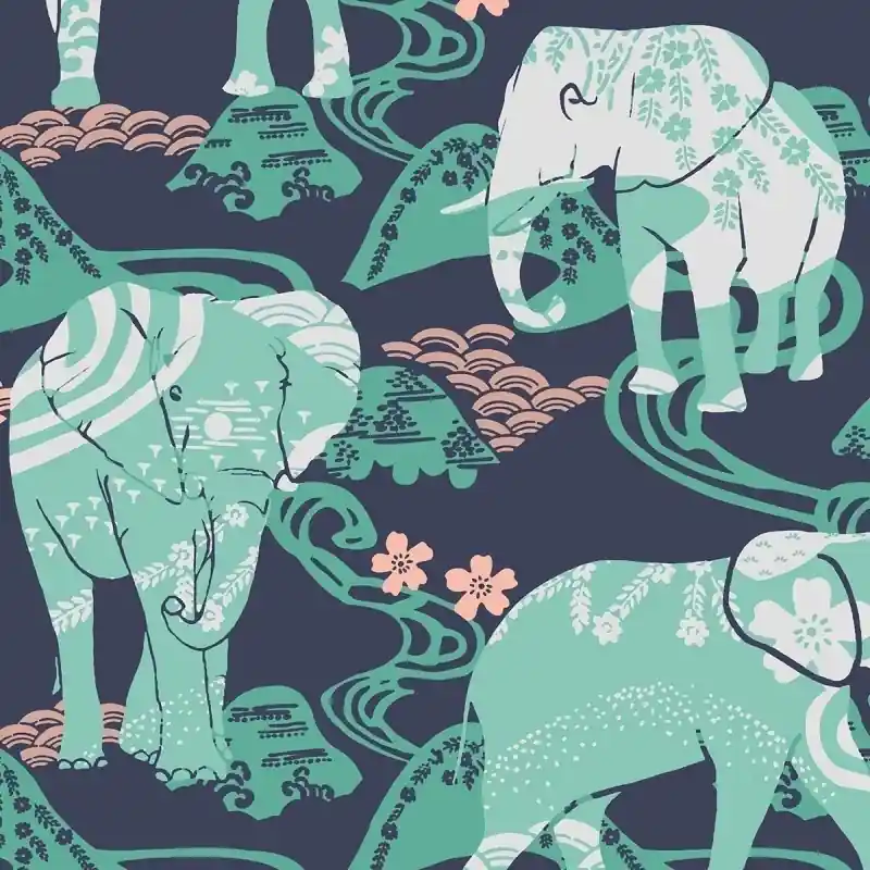Abverkauf Tapete Eléphant Maison Martin Morel