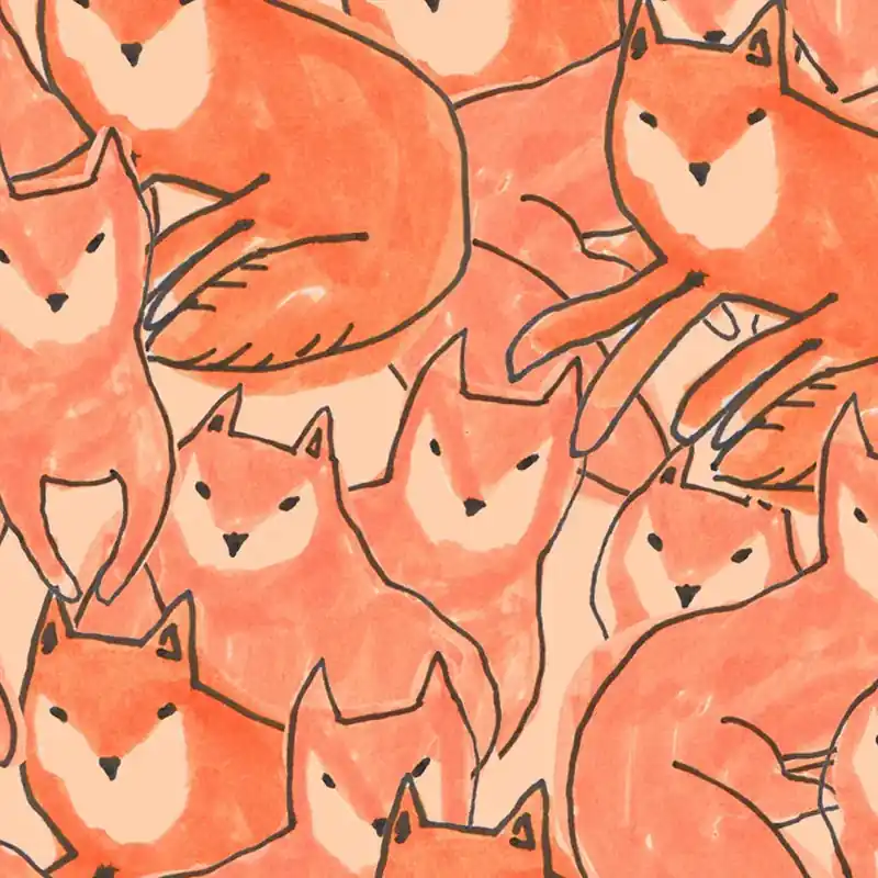 Tapete Fox Croud Season Paper Angebot