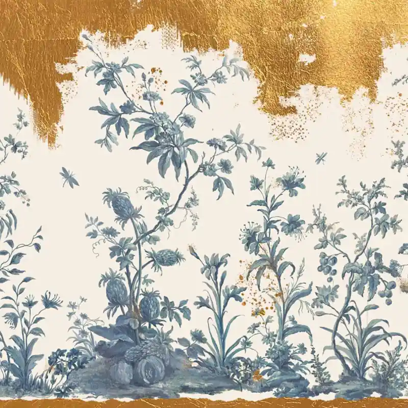 Wochenendangebot Panorama-Tapete L‘Art du Jardin Gold Le Grand Siècle