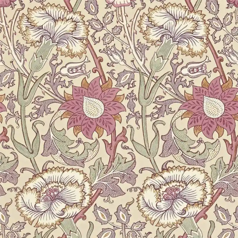 Tapete Pink & Rose Morris and Co Solange Der Vorrat Reicht