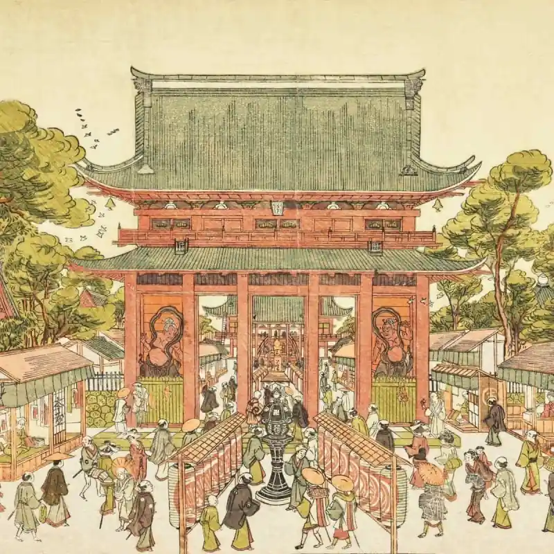 Sofort Bestellen Panoramatapete Temple Kinryusan Etoffe.com x Agence Musées Nationaux