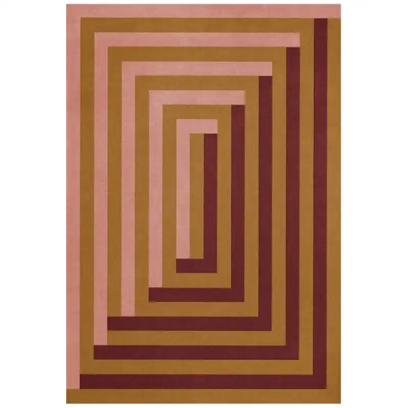 Begrenztes Angebot Teklan Labyrinth Wool Teppich Layered