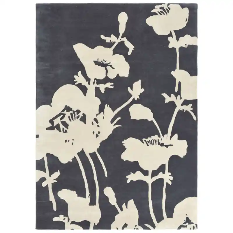Sonderangebot Teppich Floral 300 charcoal Florence Broadhurst