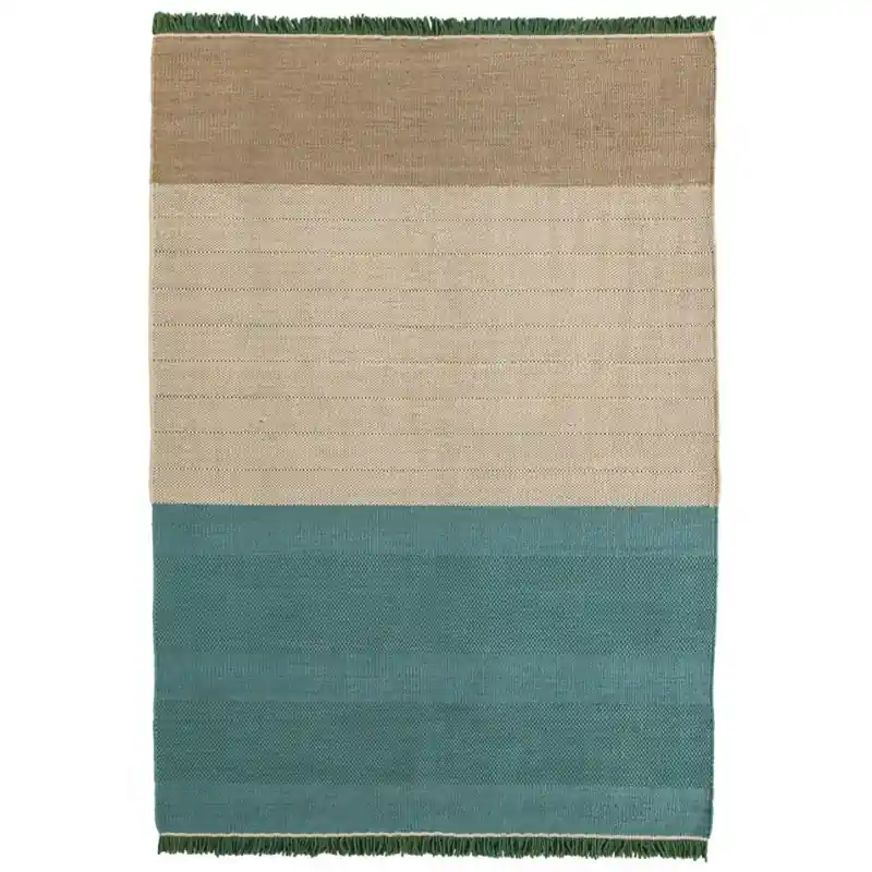 Neuheit Teppich Tres Stripes Green Nanimarquina