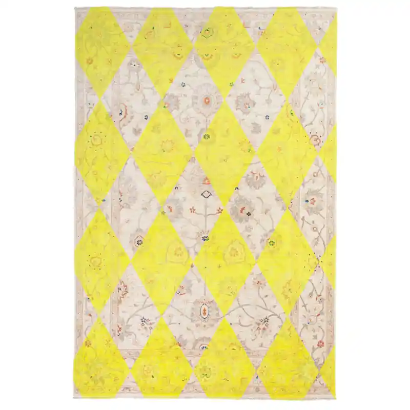 Billig Teppich Double Layer yellow Nodus