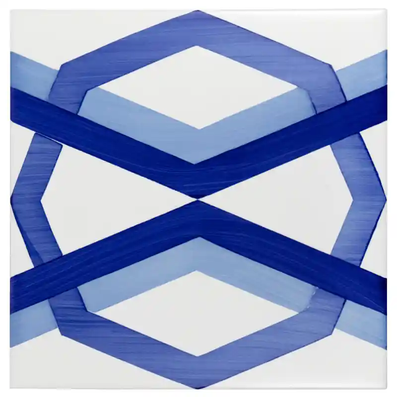 Fliese Bauhaus Blu Tipo 18 Mavi Ceramica Mega-Angebot