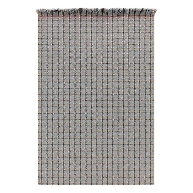 Teppich Garden Layers Checks Blue Gan Rugs Abverkauf