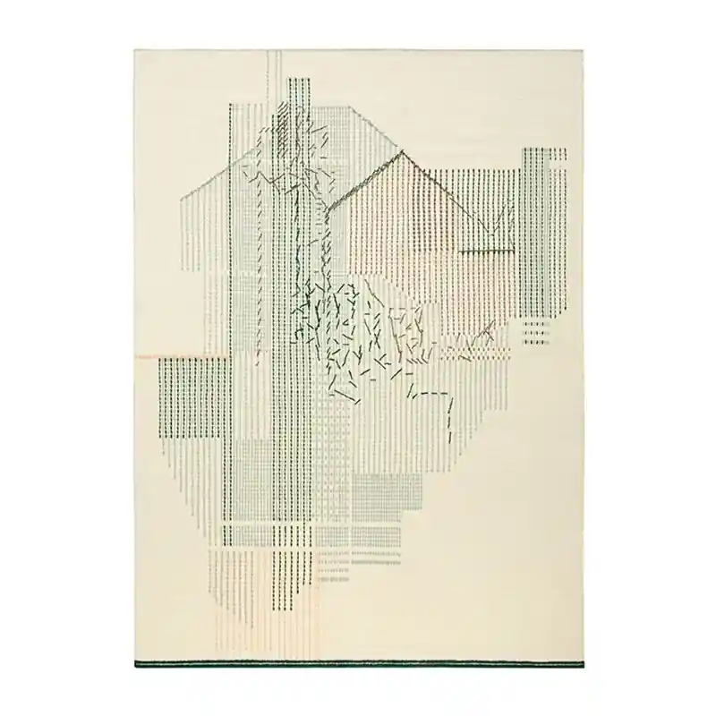 Sonderaktion Teppich Backstich Composition Green Gan Rugs